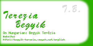 terezia begyik business card